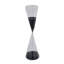 4.5X4.5X15.5" Triangular Shape Hourglass, 90 Minutes, Black Sand