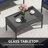 4-Person All-Weather Wicker Patio Conversation Set with Black Tempered Glass Table and Cushions-2001704382