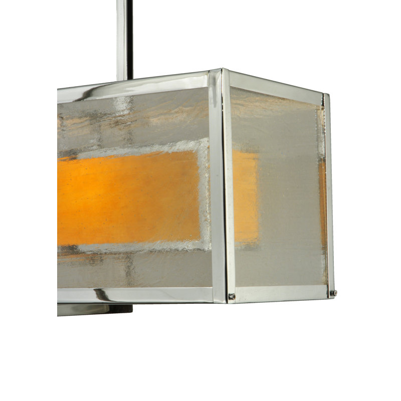 Luminaire suspendu carré / rectangulaire unique à 6 lumières Lange Oblong