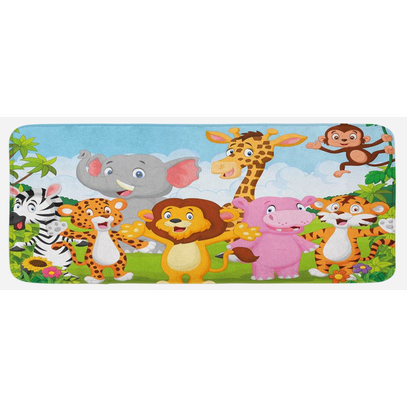 Tapis de cuisine multicolore Comic Savannah