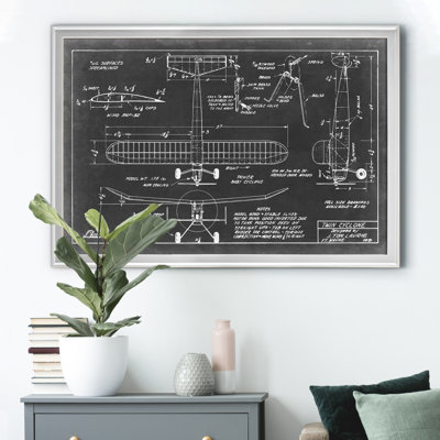 «Aeronautic Blueprint VII» - Cadre photo, impression sur toile