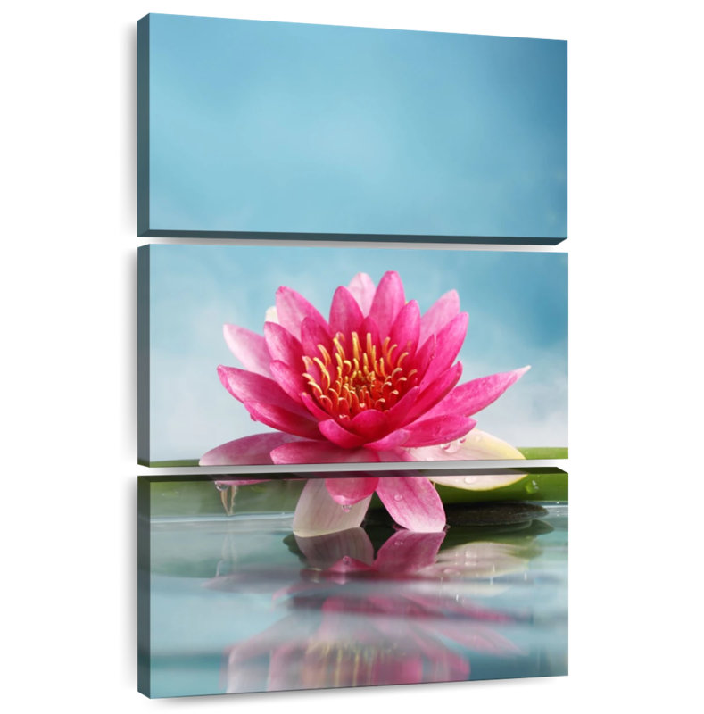 Kerrick Pink Lily And Bamboo, 45" H x 28" W