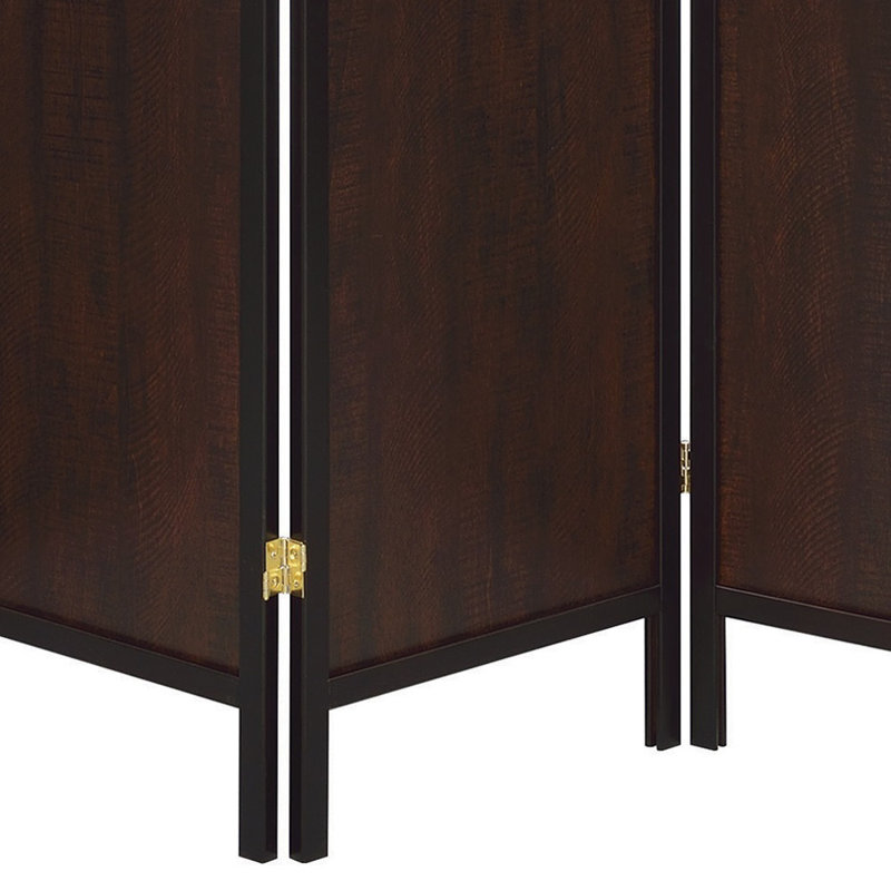 Cloison pliante à 4 panneaux l 69,5 "x H 70,25" Abilene, Tabac / Cappuccino
