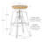 Tatum Swivel Solid Wood Adjustable Height Counter Stool-663657033