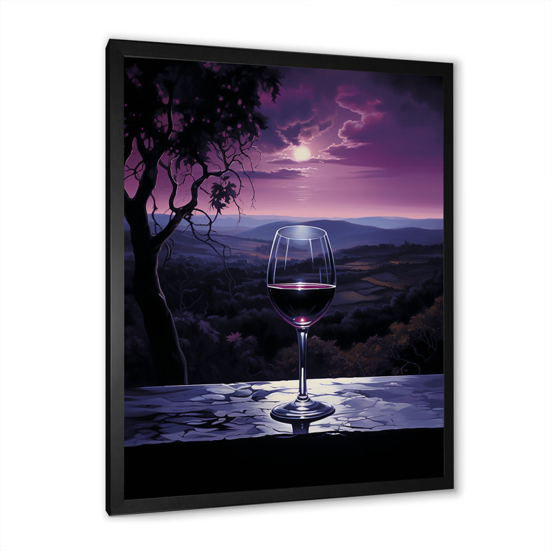 Shiraz Silhouette II, reproduction d'art sur toile, Cadre simple noir, H 40 po x l 30 po x P 1,5 po