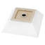 Lavabo de salle de bain en céramique 16 x 16 pouces - moderne et élégant, avec une oxydation des taches en blanc élégant, pour divers espaces de salle de bain