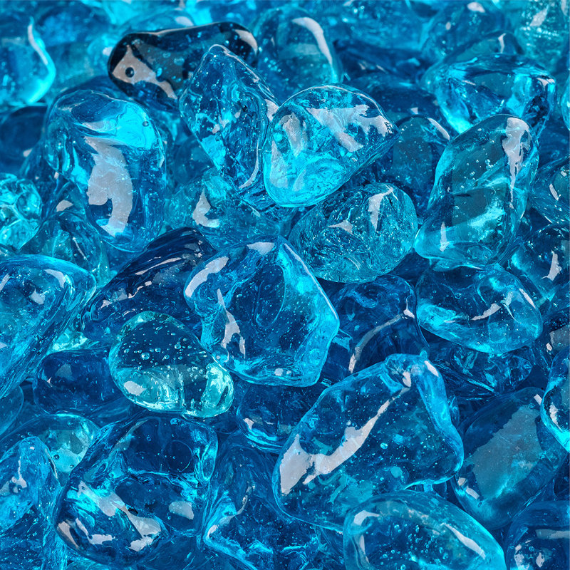 10 Lb. Fire Glass, Sky Blue