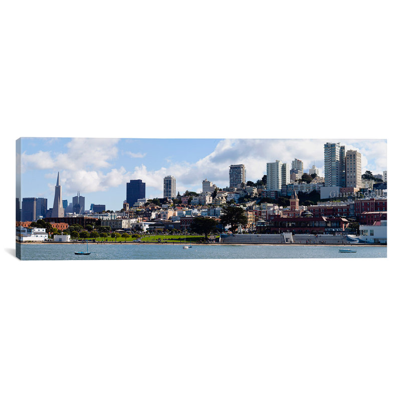 Reproduction de photo sur toile, pyramide panoramique de la Transamerica, bâtiment Ghirardelli, Coit Tower, San Francisco, Californie