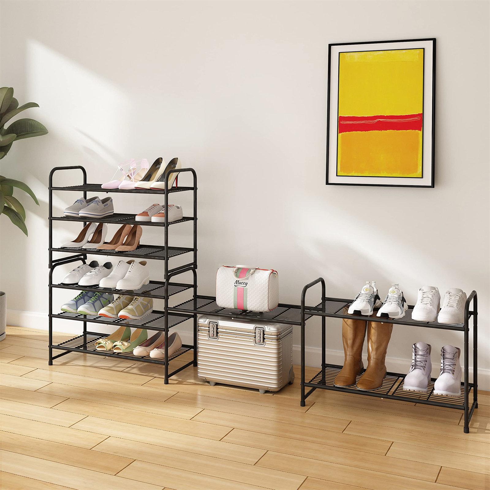 Rebrilliant Expandable 12 Pair Stackable Shoe Rack - Wayfair Canada