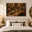 " Multi Generational Family Dinner Candlelit Room Christmas " Painting-62764345