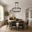 3-Light Black Linear Chandelier Kitchen Island-129161517