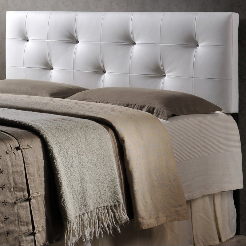 Upholstered Headboard, Full, White