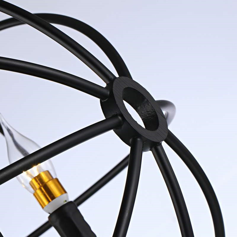 6 - Light Satin Black Sphere Pendant