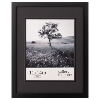 Cadre photo mural de table 8 x 10 de Gallery Solutions avec double passe-partout noir pour photo 5 x 7