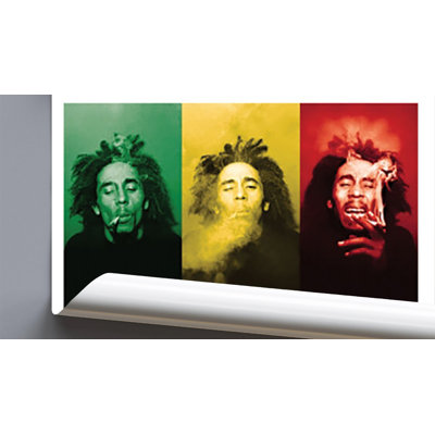  Officiellement sous licence Bob Marley Smoke Treo, affiche d'art 36 x 24 po - reproduction décorative - papier affiche - prêt à encadrer