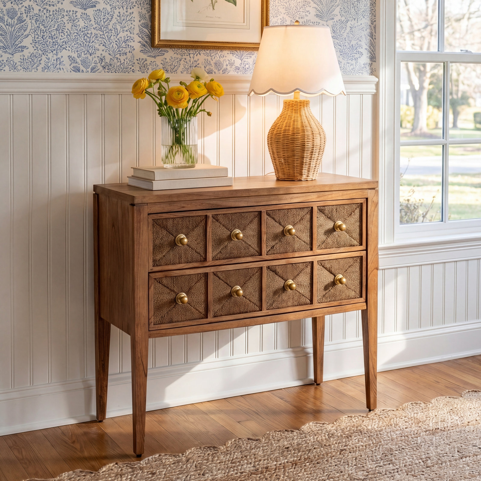 Misha Solid Wood Accent Chest, Aged Barrel