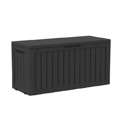 Boîte de rangement pour terrasse extérieure - Armoire en résine durable, imperméable et verrouillable 28-260 gallons pour patio et jardin