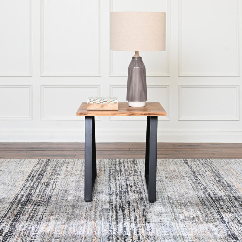 Khabib Solid Wood Top End Table Set