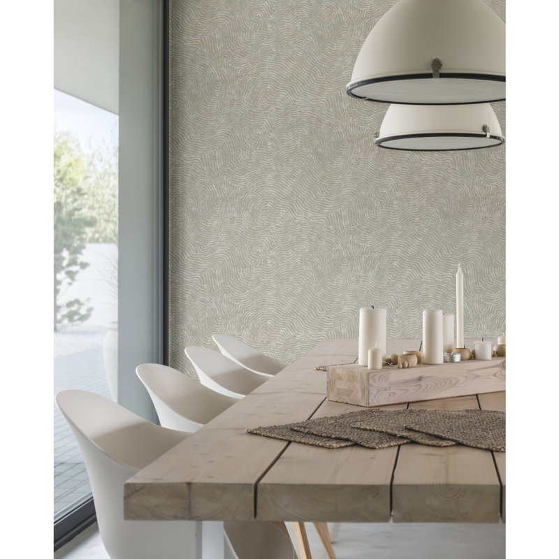 27' L x 27" W Wallpaper Roll, Gray