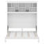 Grand lit escamotable mural avec tablettes supérieures et USB, lit escamotable horizontal dissimulé pour le bureau personnel d'une chambre d'amis-1176951537