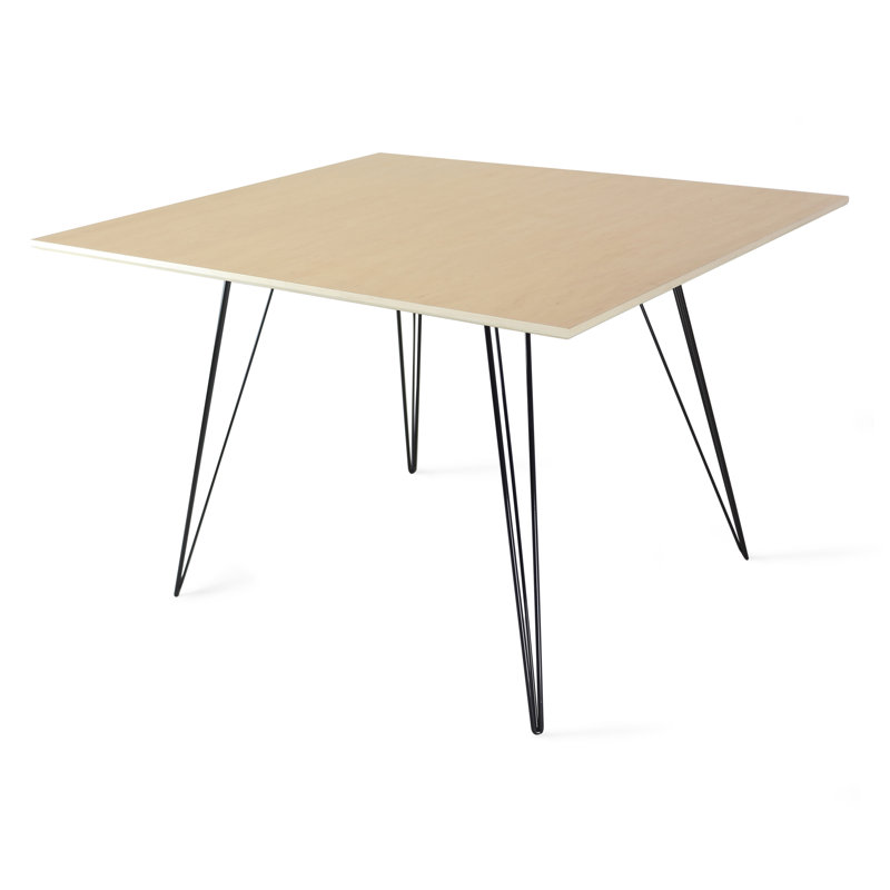 Table de salle à manger Williams, Noir, H 30 po x L 46 po x l 40 po, Érable