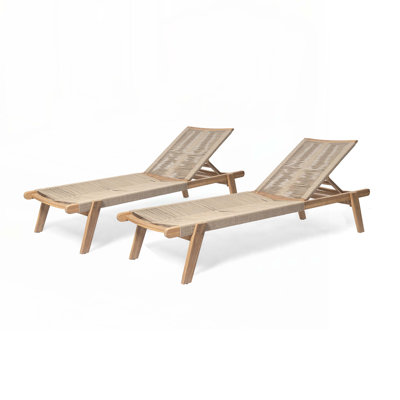 Chaise longue d'extérieur en corde (ensemble de 2)