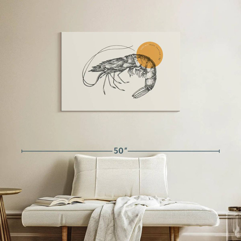 Brampt Vintage Shrimp, 24" H x 36" W