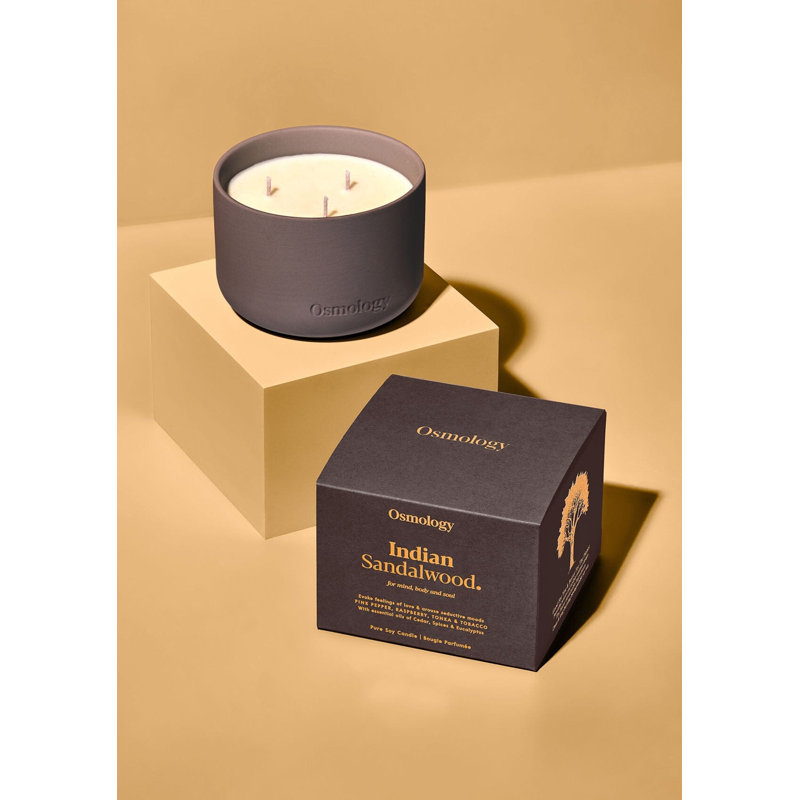 Bougie triple mèche parfumée Indian Sandalwood