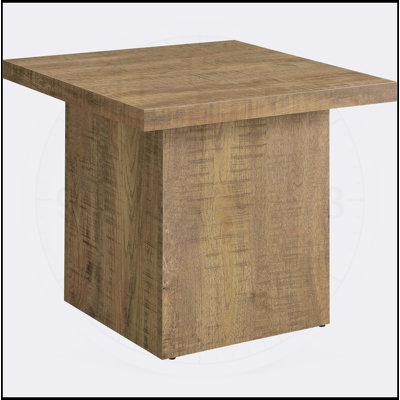 Exeter Square End Table with Modern Black Veneer, Minimalist Design for Contemporary Spaces and Extra Display Space.