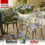 Musso Luxurious Garden & Patio Table & 2 Large Chairs With Armrests Cast Aluminium Bistro Set-73671816