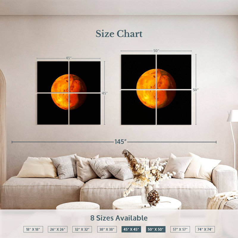 Oberle Mars Planet, 50" H x 50" W