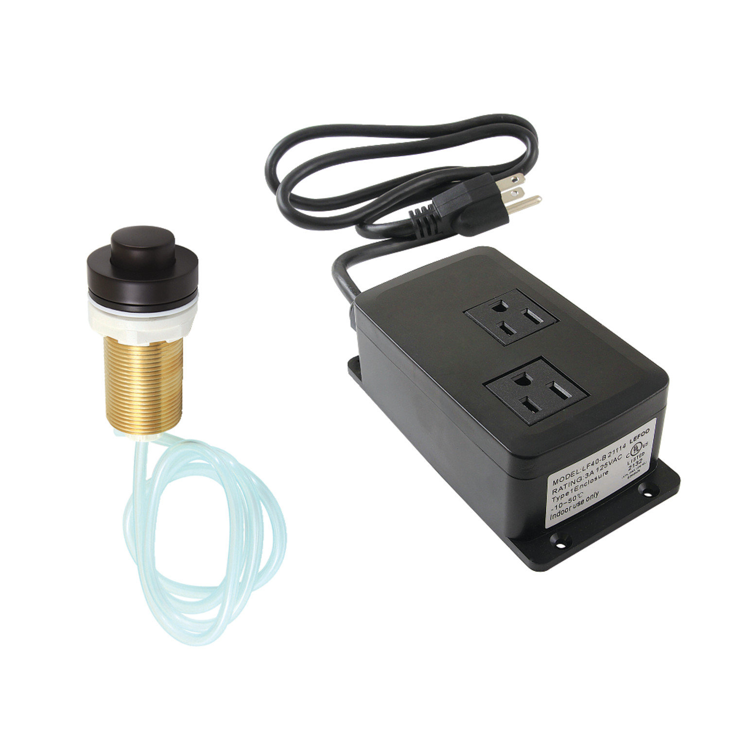 Kingston Brass KAMDK215 Gourmetier Dual Outlet Garbage Disposal Air