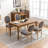 Furniture,French Style Solid Wood Frame Antique Painting Linen Fabric Back Dining Chair,Set Of 2-230037263