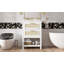 Meuble-lavabo de 24 po avec lavabo intégré en céramique, meuble-lavabo à 1 tiroir profond, 1 tiroir basculant et meuble-lavabo simple pour les petites et moyennes toilettes-126232787