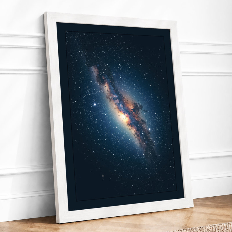 Milky Way Arc Modern - Print, A1 - 84.1 x 59.4 cm, White