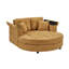 Chaise longue incurvée avec siège capitonné et coussins amovibles-1595119894
