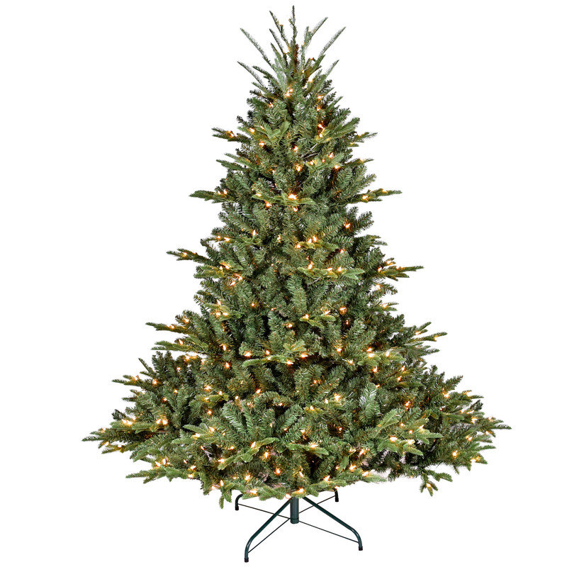 Décoration d'arbre de Noël avec support, non pré-éclairée et pré-éclairée, 13 tailles disponibles, 7', Illuminée