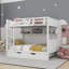 Lit superposé double au-dessus de double avec lit gigogne Pasko Kids-56119029