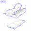 Luxueuse chaise longue d'extérieur en bois d'acacia à 4 positions avec coussin résistant à l'eau et support ergonomique-133229942