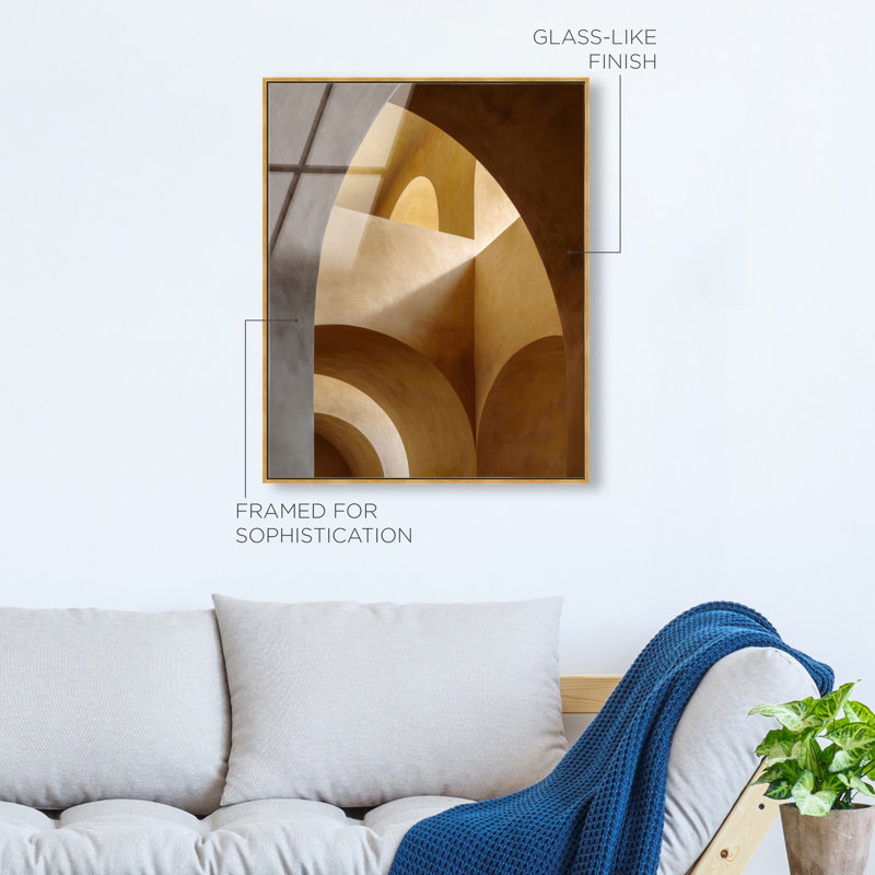 Honeyed Vaults I Print, 31"H x 25"W, Gold Floater Frame