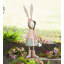 Metal Storybook Rabbit Garden Statue