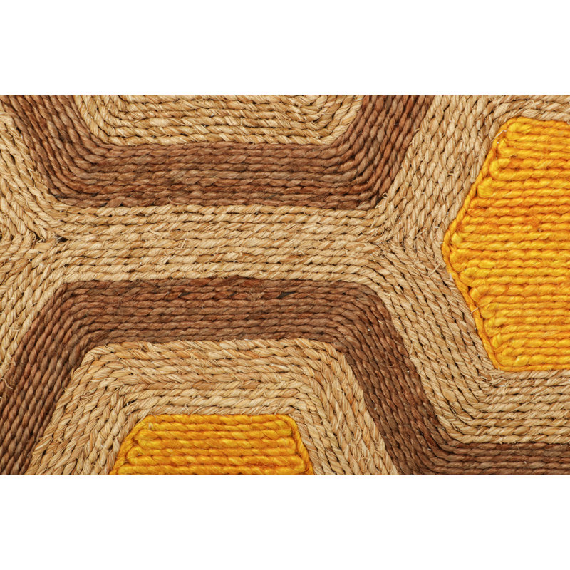 Abaca Collection Flatweave Jute Geometric Area Rug, Rectangle 9' x 12'