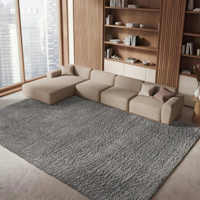 August Shag Performance Solid Color Rug