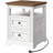 17.7"W Farmhouse 2-Drawer End Table with Built-In Outlets and Storage-1945402931-1945402928