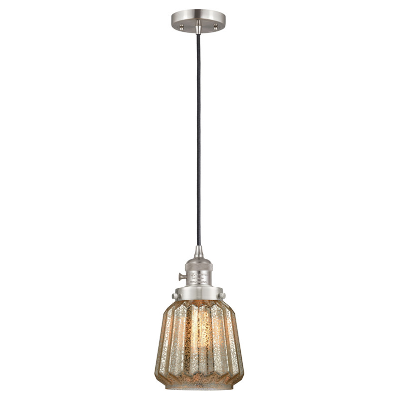 Franklin Restoration - Reidar - Mini-luminaire suspendu à cordon de 7 po - Interrupteur marche / arrêt - Ampoule DEL , 60 W