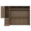 Lit escamotable avec garde-robe, tiroirs et tablettes ouvertes Murphy
