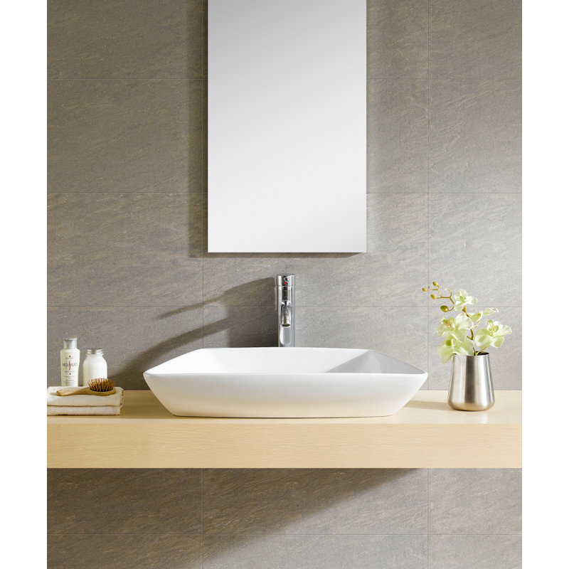 Modern Ceramic Specialty Single Hole Vessel Bathroom Sink