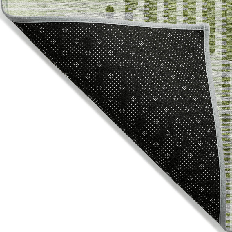 Tapis intérieur / extérieur vert Elowen , 9 pi x 12 pi