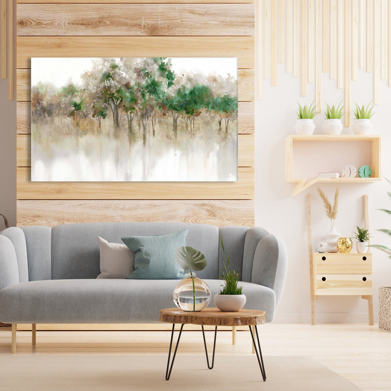 " Subtle Meadow Reflections " by Carol Robinson Painting Print, 18" H x 30" W x 1" D, Wrapped Canvas