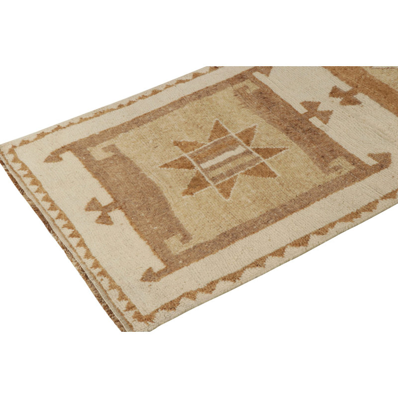 One-of-a-Kind 3'7" x 13'6" Hand Knotted Area Rug
